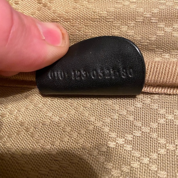 GUCCI VINTAGE 1980s Monogram Pattern 30” Suitcases Navy Leather/Coated Canvass - Picture 13 of 16